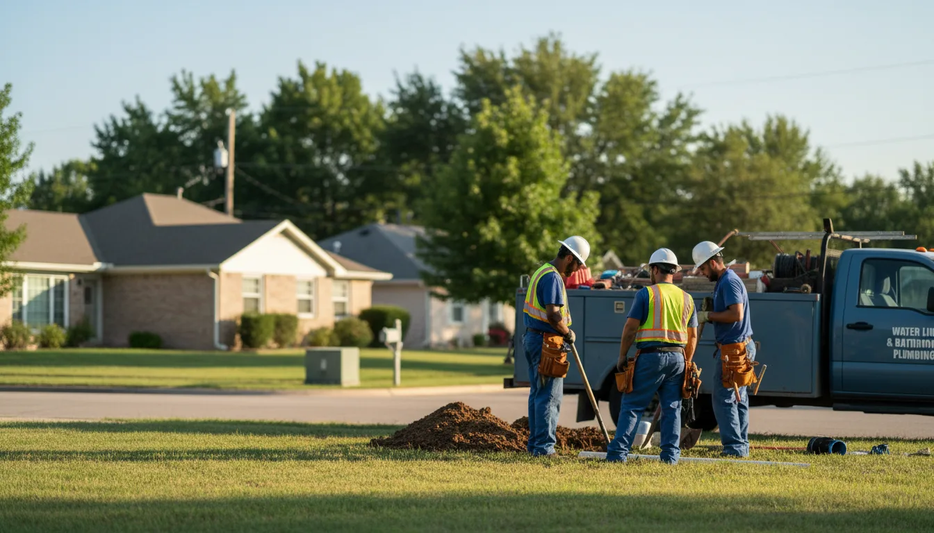 Residential water line and bathroom plumbing service in Baldwin, MD